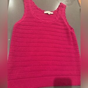 LOFT Pink Knit Tank Top
